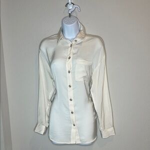 Express Boyfriend Ivory Shirt